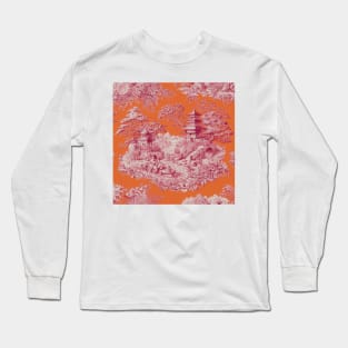 Japanese Toile de Jouy Long Sleeve T-Shirt